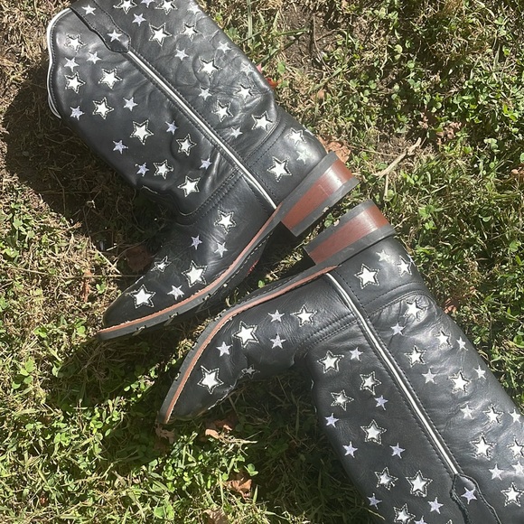 Laredo Stargazer leather western boots with embroidered stars 8.5 medium women - Picture 14 of 16